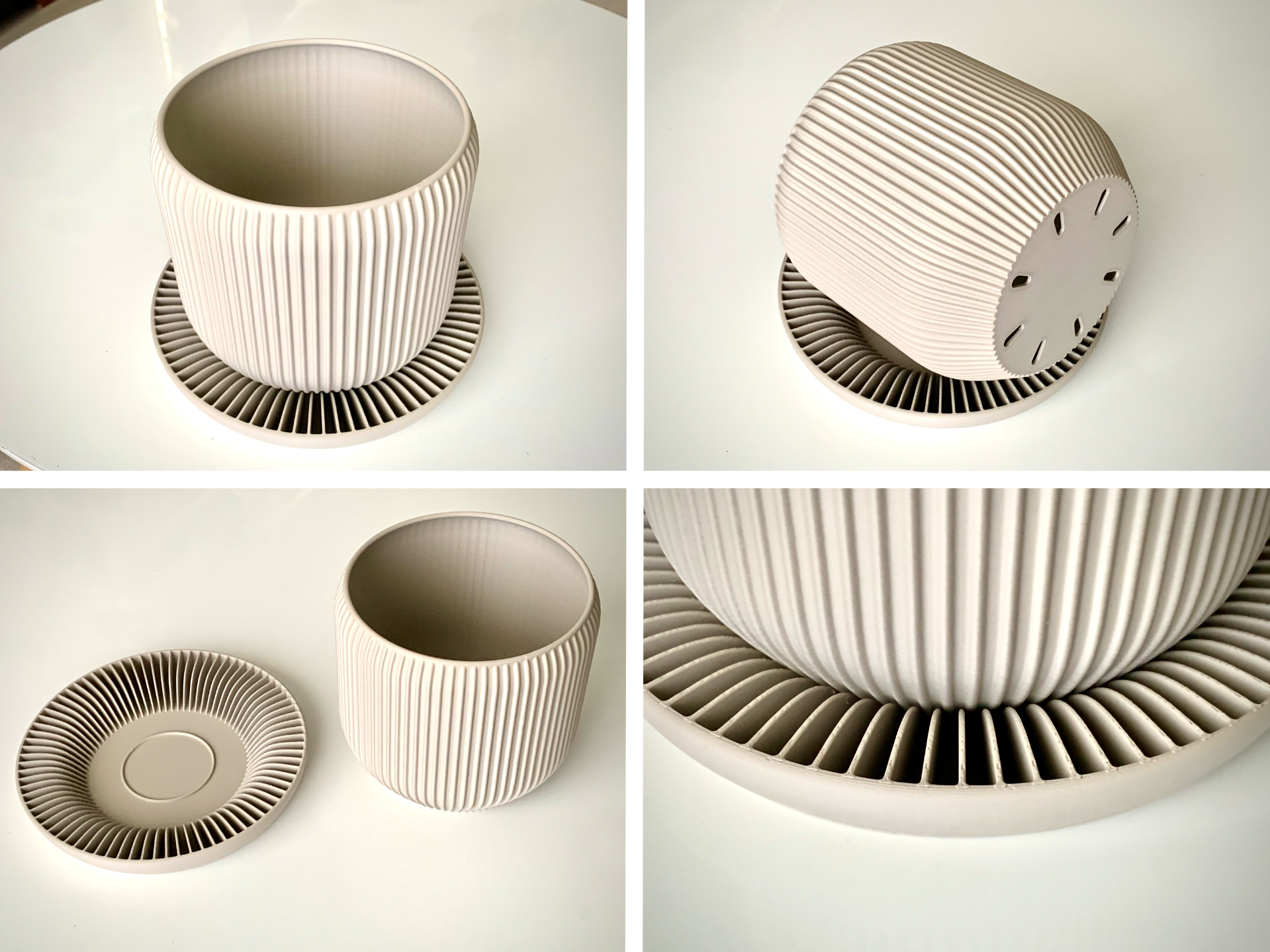 Vaso Decorativo Moderno com Base Drenante – Design Minimalista para Plantas de Interior