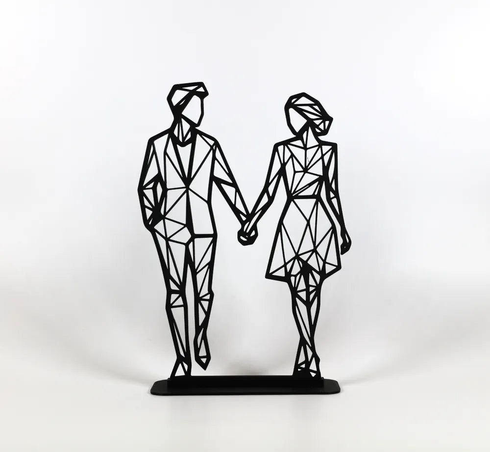 Escultura Decorativa Casal Moderno – Decoração Elegante
